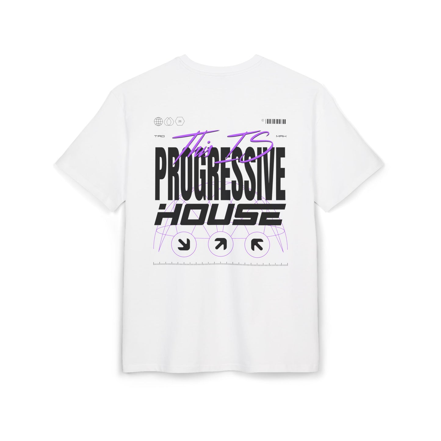 Progressive House Premium Relaxed T-Shirt — Classic Backprint Purple Black | TIPH