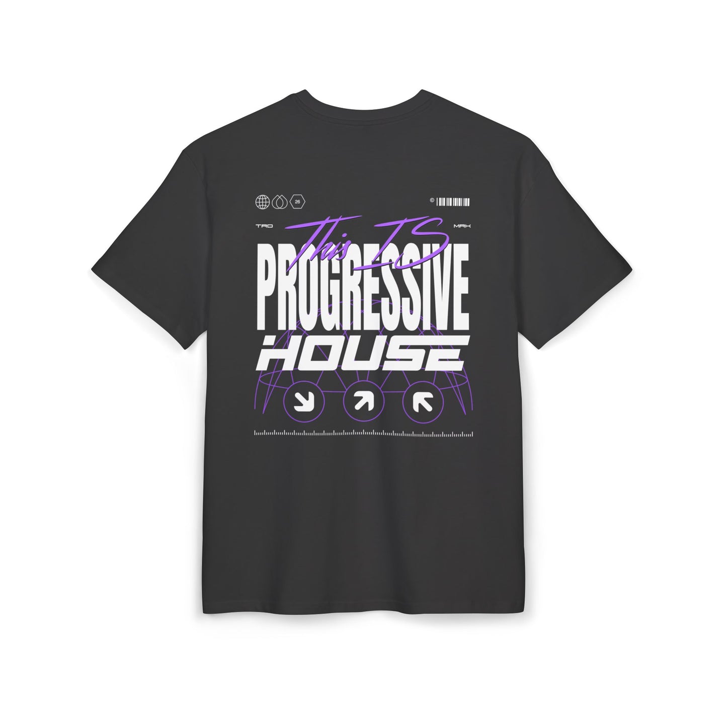 Progressive House Premium Oversized T-Shirt – Classic Backprint Purple | TIPH
