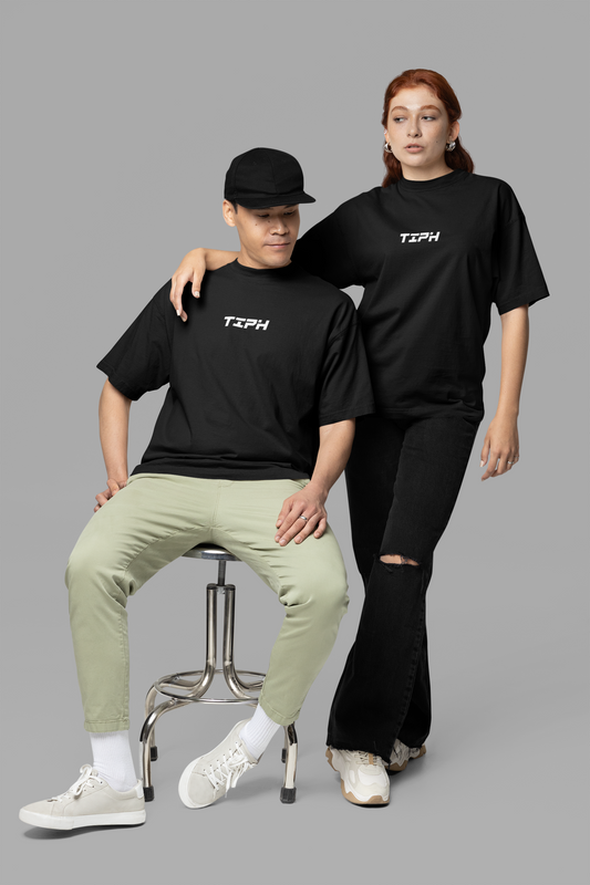 Progressive House Relaxed Fit - Floating Man Backprint Black | TIPH