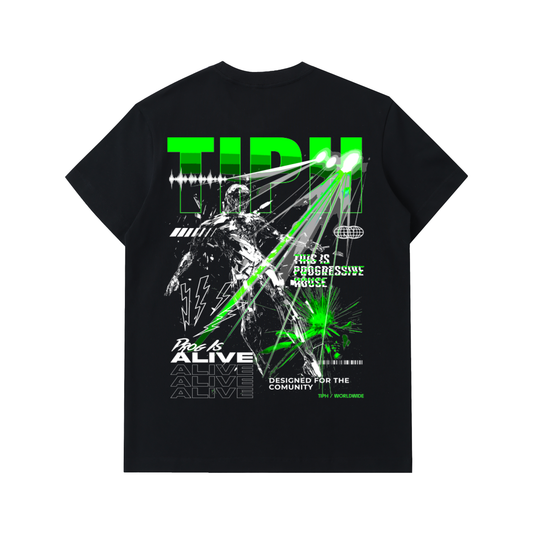 Progressive House Relaxed Fit - Floating Man Backprint Black | TIPH