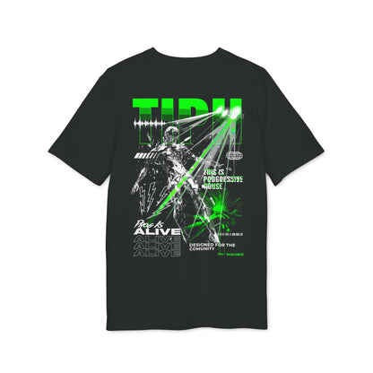 Progressive House Regular Fit T-Shirt – Floating Man Backprint Green | TIPH