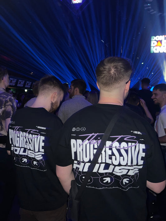 Progressive House Premium Oversized T-Shirt – Classic Backprint Purple | TIPH